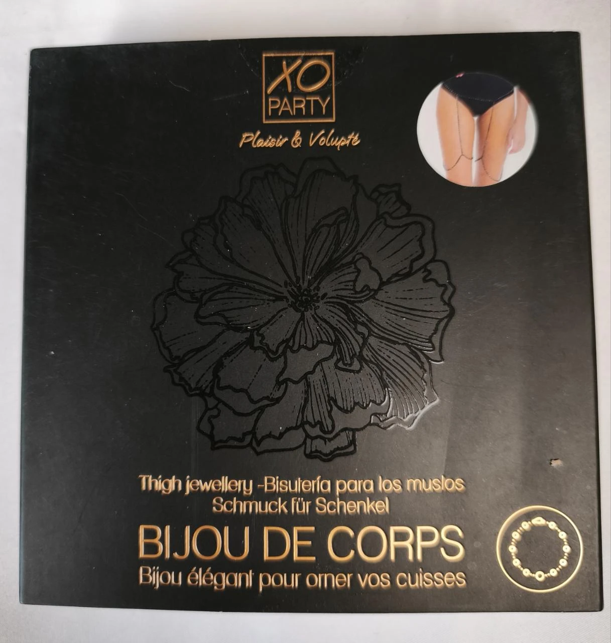 Joyero de muslo con strass plateado en estuche / Nuevo Talla única – photo 8